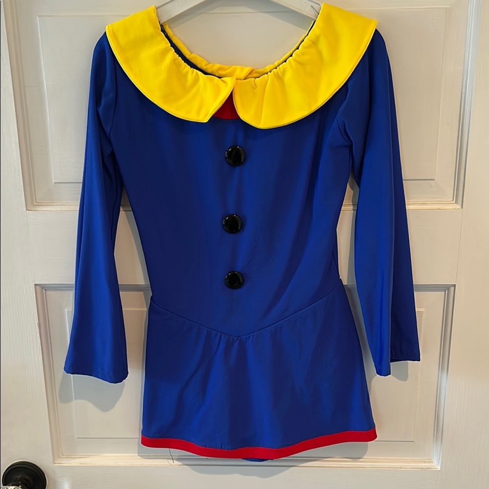 Girls Madeline Blue and Yellow Long Sleeve skate dress